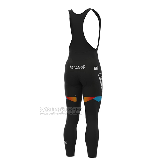 2022 Cycling Jersey Bahrain Victorious Red Long Sleeve and Bib Short